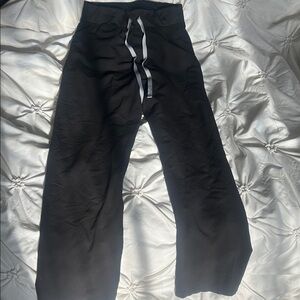 Figs Black straight leg scrubs. Small